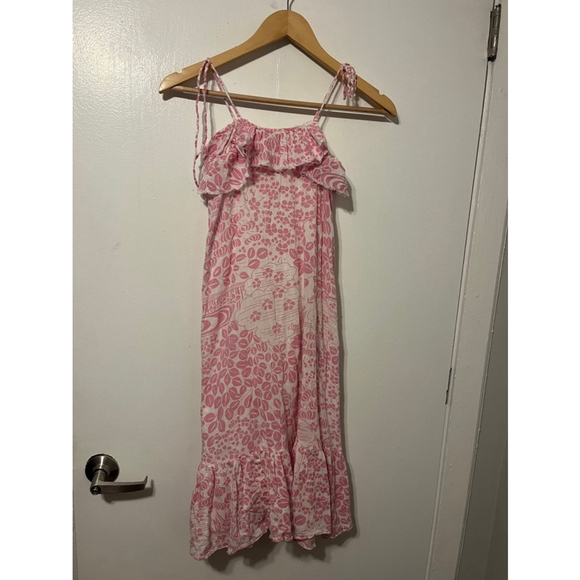 Antik Batik Pink Floral Ruffle Tiered Detail Strappy Sundress Size XS - Picture 3 of 7